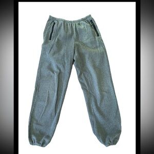Gap fleece sweatpants jogger size S unisex grey zipped pockets excellent cond